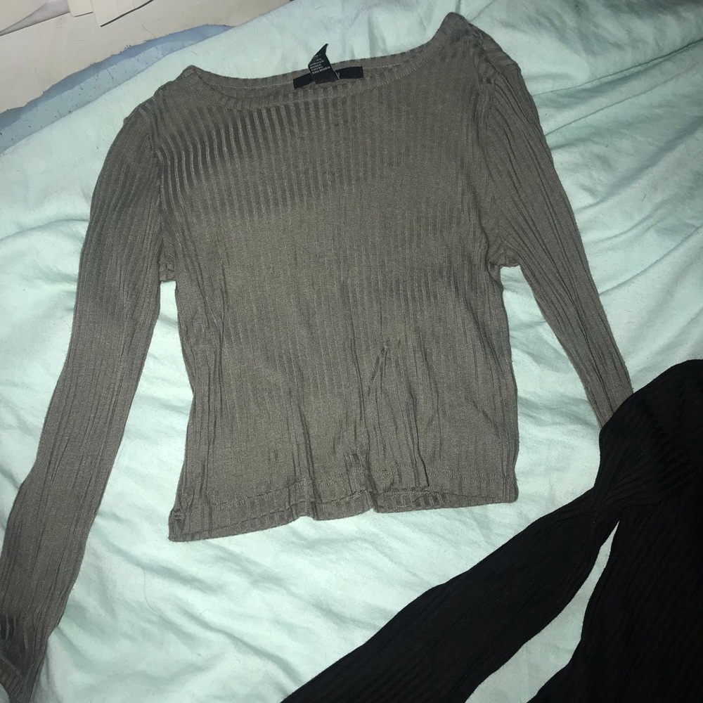 Long sleeve crop top set